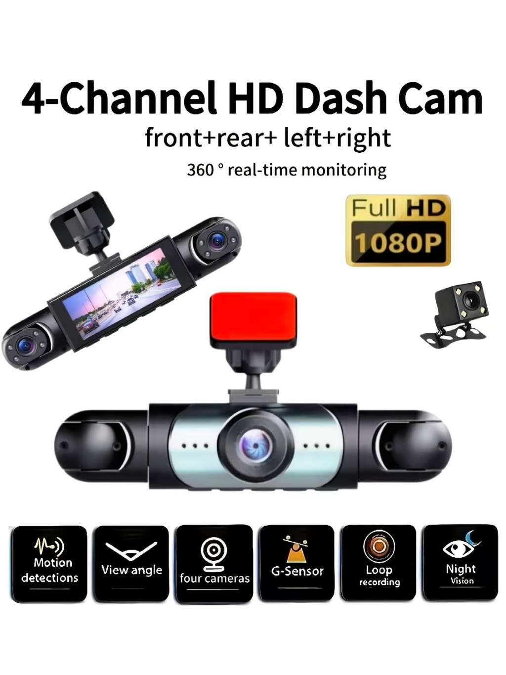 1080p HD 360° Dash Camera